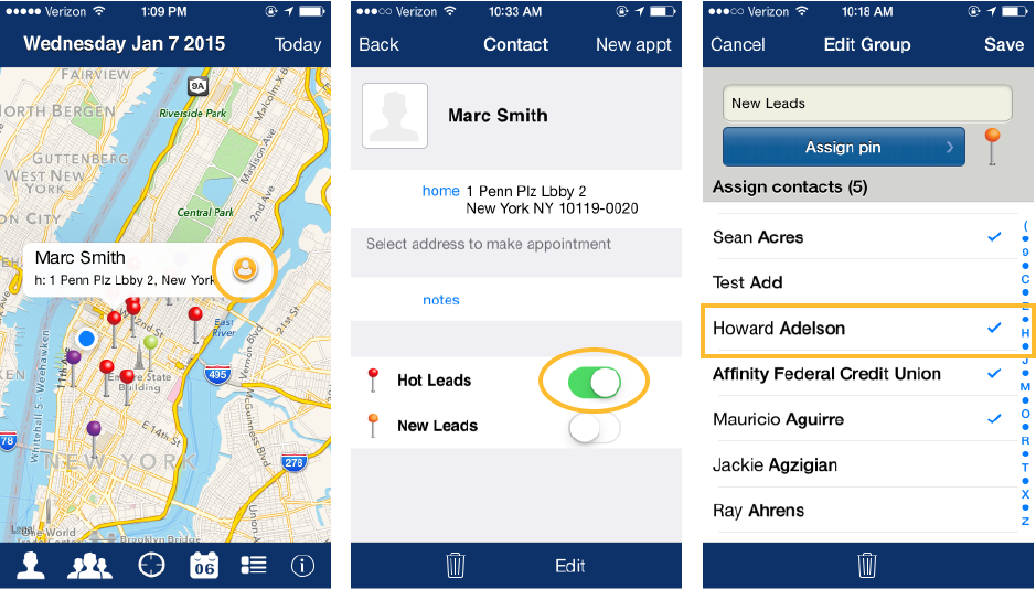 How To Add And Edit Custom Groups (iPhone) | Mapview (formerly Sales ...