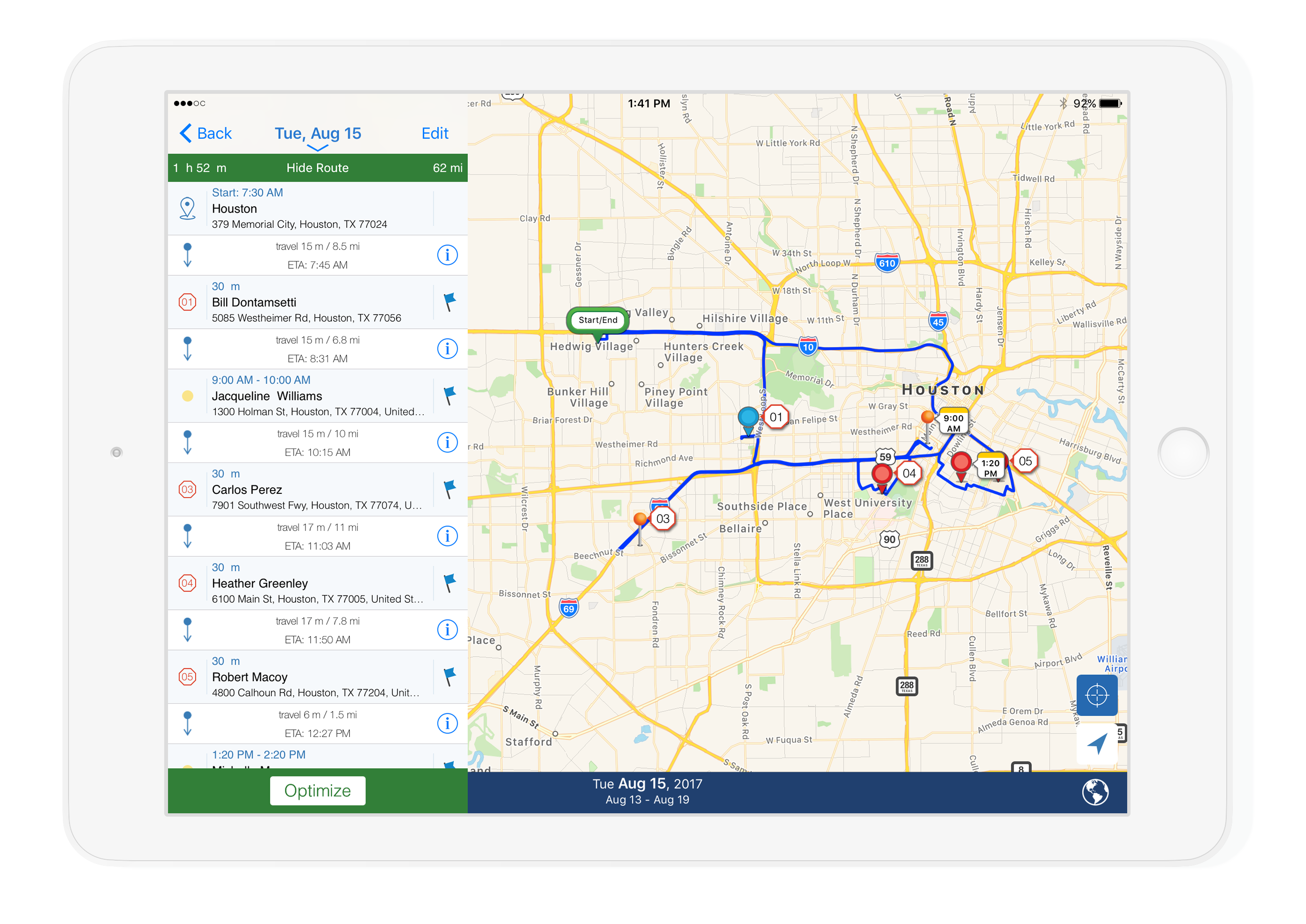 IPad_route-plan | Mapview (formerly Sales Navigator) - Route Planner ...